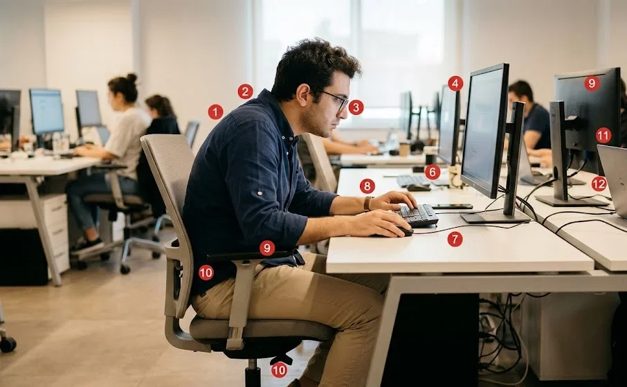Masa Başında En Sık Yapılan 12 Ergonomi Hatası
